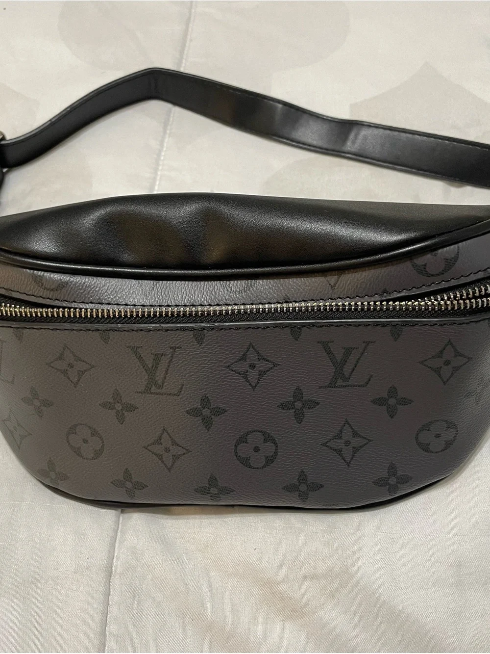 Louis Vuitton Monogram Eclipse Belt Bag in Dark Gray and Black